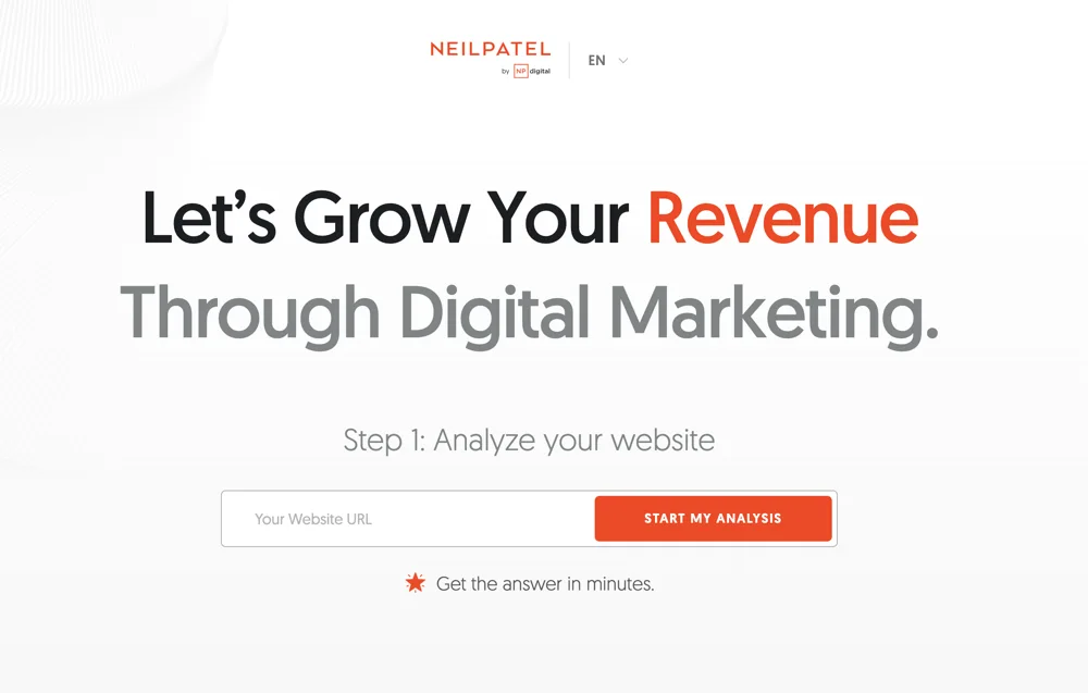 neil patel site homepage