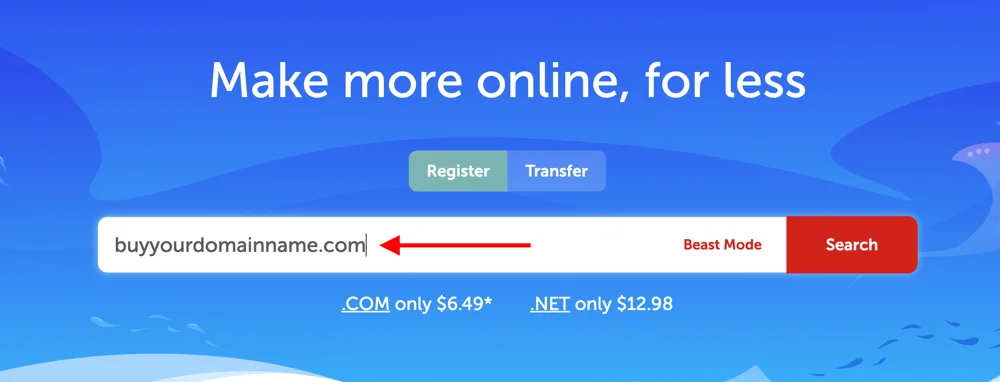 Buy your domain name