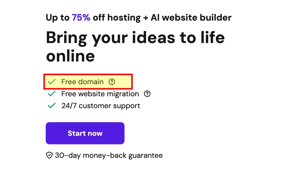 Register free domain with hostinger